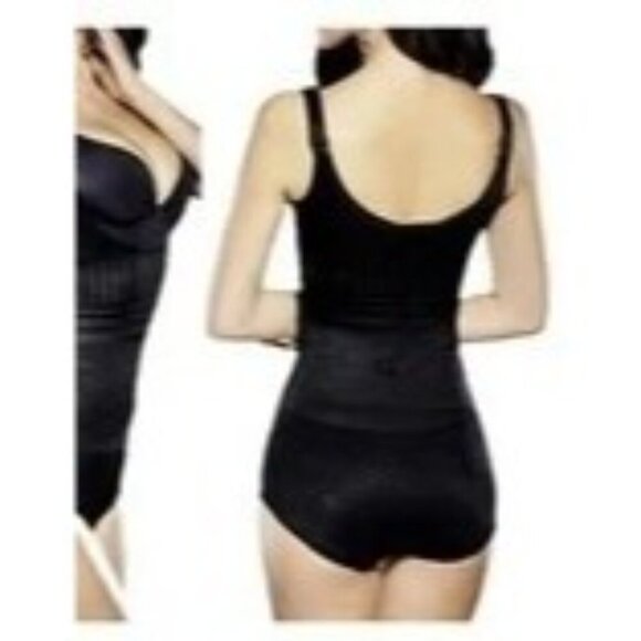 KSK Shapewear Bodysuit Slimmer Tummy Control Black shapewear Size Large - Picture 4 of 13